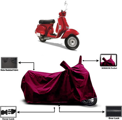 Amexride Two Wheeler Cover for LML(Star Euro 200, Maroon)
