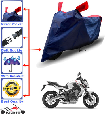 KEDIT Two Wheeler Cover for Honda(CB 1000R, Red, Blue)
