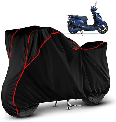 DeepShakshi AUTOMOTIVE Waterproof Two Wheeler Cover for Hero(Electric Optima DX, Black, Red)