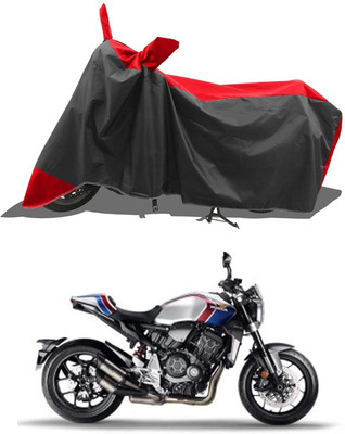 KEDIT Two Wheeler Cover for Universal For Bike(CB 1000R, Red, Black)