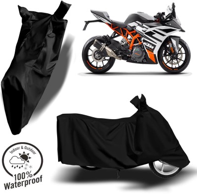 ROYAL AUTO MART Waterproof Two Wheeler Cover for KTM(RC 390, Black)