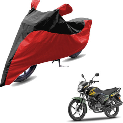 RiderShine Two Wheeler Cover for Yamaha(Saluto BS6, Red, Black)