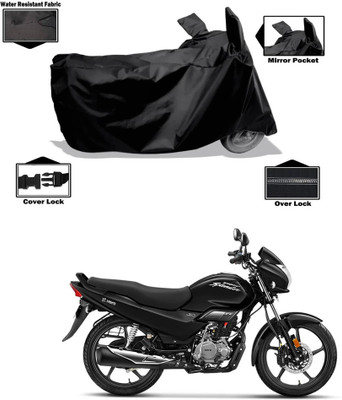 PAGORA Waterproof Two Wheeler Cover for Hero(Super Splendor, Black)