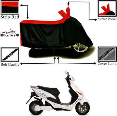 KEDIT Two Wheeler Cover for Hero(Electric Cruz, Red, Black)