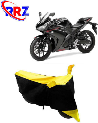 RRZ Waterproof Two Wheeler Cover for Yamaha(YZF R3, Black, Yellow)