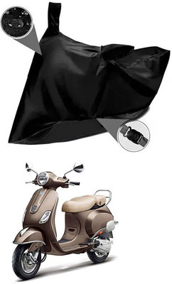 KEDIT Two Wheeler Cover for Piaggio(Elegante 150, Black)