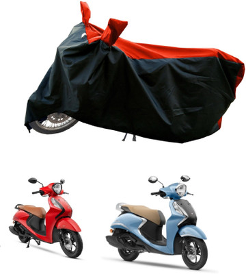 DeepShakshi AUTOMOTIVE Waterproof Two Wheeler Cover for Yamaha(Fascino 125, Red)