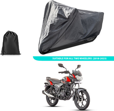 PAGORA Two Wheeler Cover for Bajaj(Discover 110, Grey)