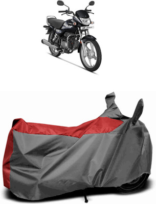 MMSSTAR Waterproof Two Wheeler Cover for Hero(HF Deluxe, Red, Grey)