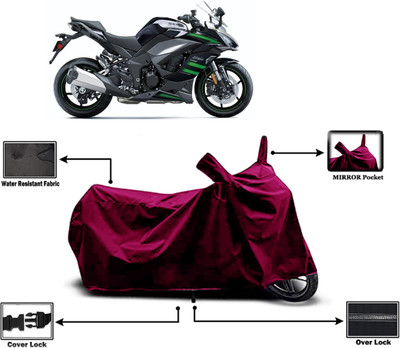 Amexride Two Wheeler Cover for Kawasaki(Ninja 1000 BS6, Maroon)
