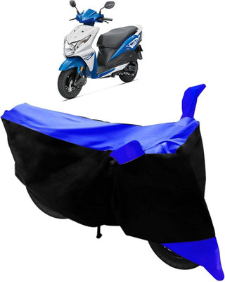 Mdstar Waterproof Two Wheeler Cover for Honda(Dio, Black, Blue)