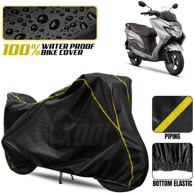 xodi Waterproof Two Wheeler Cover for Suzuki(Burgman Street 125, Black, Yellow)