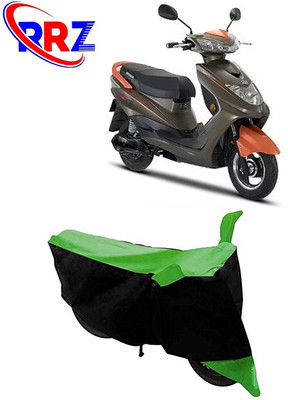 RRZ Waterproof Two Wheeler Cover for Okinawa(Ridge Plus, Black, Green)