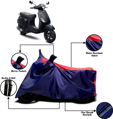 AUCTIMO Two Wheeler Cover for Piaggio(Vespa LX, Multicolor)