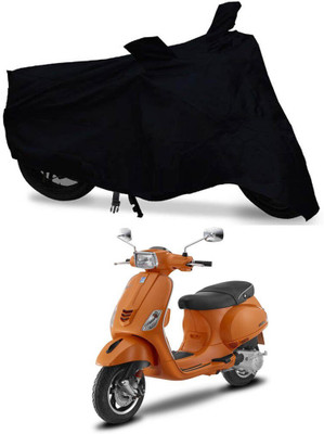 DeepShakshi AUTOMOTIVE Waterproof Two Wheeler Cover for Vespa(Vespa SXL 125, Black)