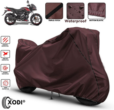 xodi Waterproof Two Wheeler Cover for Bajaj(Pulsar 125 Neon BS6, Maroon, Black)