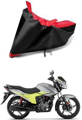 AutoGalaxy Waterproof Two Wheeler Cover for Hero(Glamour Blaze, Red, Black)