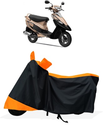 Tricway Two Wheeler Cover for TVS(Scooty Pep+, Orange)