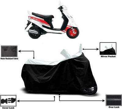 Amexride Two Wheeler Cover for Mahindra(Rodeo UZO, White)
