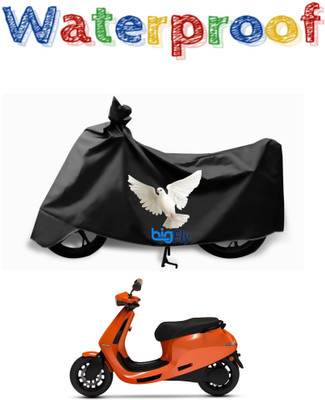 BigFly Waterproof Two Wheeler Cover for Ola(Electric Scooter, Black)
