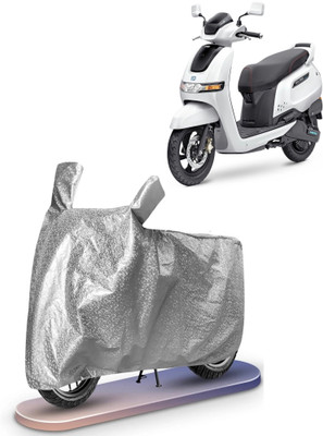 BigFly Waterproof Two Wheeler Cover for Universal For Bike(iQube Electric, Silver)