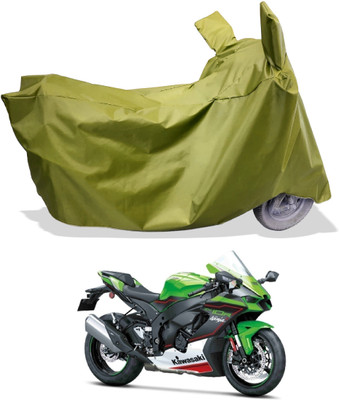 Amexride Two Wheeler Cover for Kawasaki(Ninja ZX 10R, Maroon)