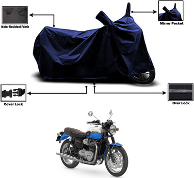 Amexride Two Wheeler Cover for Triumph(Bonneville T120 Black BS6, Blue)