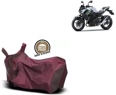 OliverX Waterproof Two Wheeler Cover for Kawasaki(Z250, Maroon)