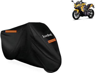 Juvdoxj Waterproof Two Wheeler Cover for Bajaj(Pulsar SS400, Black)