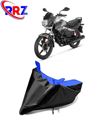 RRZ Waterproof Two Wheeler Cover for Hero(Passion Pro i3S, Black, Blue)