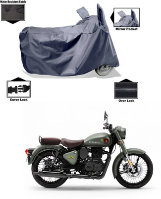CODOKI Waterproof Two Wheeler Cover for Royal Enfield(Classic 350 Signals, Grey)
