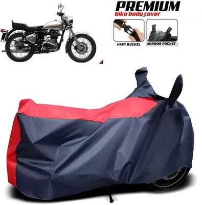 smwzxyu Waterproof Two Wheeler Cover for Royal Enfield(Bullet 350 New BS6, Red, Blue)