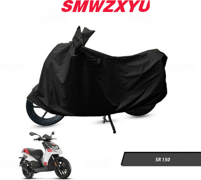 smwzxyu Waterproof Two Wheeler Cover for Aprilia(SR 150, Black)