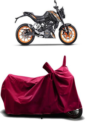KEDIT Two Wheeler Cover for KTM(125 Duke, Maroon)