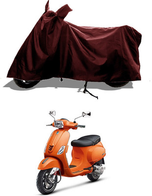 GROFATIK Two Wheeler Cover for Vespa(Notte 125 BS6, Maroon)