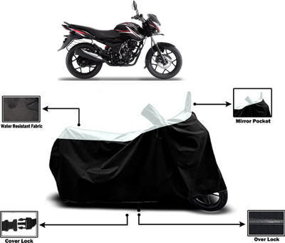 Amexride Two Wheeler Cover for Bajaj(Discover 150 s, White)