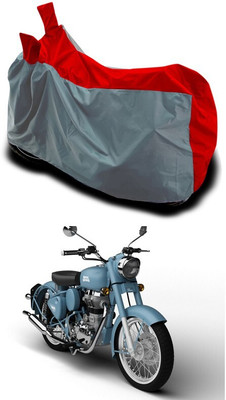 Mdstar Waterproof Two Wheeler Cover for Royal Enfield(Classic Squadron, Grey)