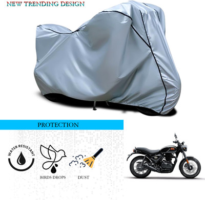 ANTHUB Waterproof Two Wheeler Cover for Royal Enfield(Hunter 350, Silver)