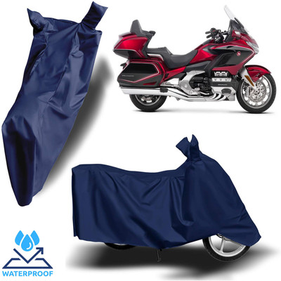 Autoinnovation Waterproof Two Wheeler Cover for Honda(Gold Wing, Blue)