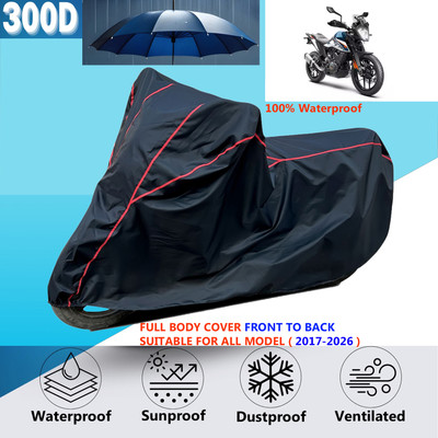 OliverX Waterproof Two Wheeler Cover for KTM(250 Duke BS6, Black)