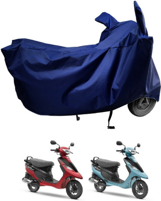 Amexride Two Wheeler Cover for TVS(Scooty Pep Plus, Blue)