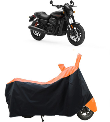 Coxtor Waterproof Two Wheeler Cover for Harley Davidson(Street Rod, Orange)