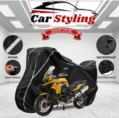 Car Styling Waterproof Two Wheeler Cover for Benelli(TRK 502, Black, White)