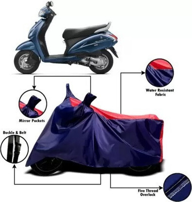 SK AUTO Waterproof Two Wheeler Cover for Honda(Activa, Red, Blue)