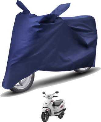 Caronix Waterproof Two Wheeler Cover for TVS(Wego, Blue)