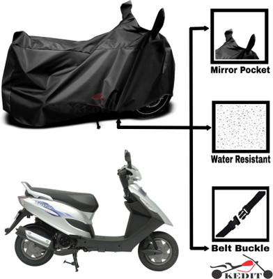 KEDIT Two Wheeler Cover for Bajaj(Kristal, Black)