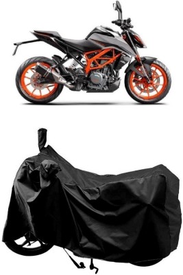 AutoKick Two Wheeler Cover for KTM(Duke 390 ABS, Black)