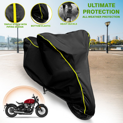 GARREGE Waterproof Two Wheeler Cover for Triumph(Bonneville Bobber, Blue)