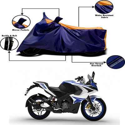 SMDP Waterproof Two Wheeler Cover for Bajaj(Pulsar RS 200, Blue)