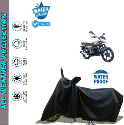 AutoGalaxy Waterproof Two Wheeler Cover for Bajaj(CT 100, Black)